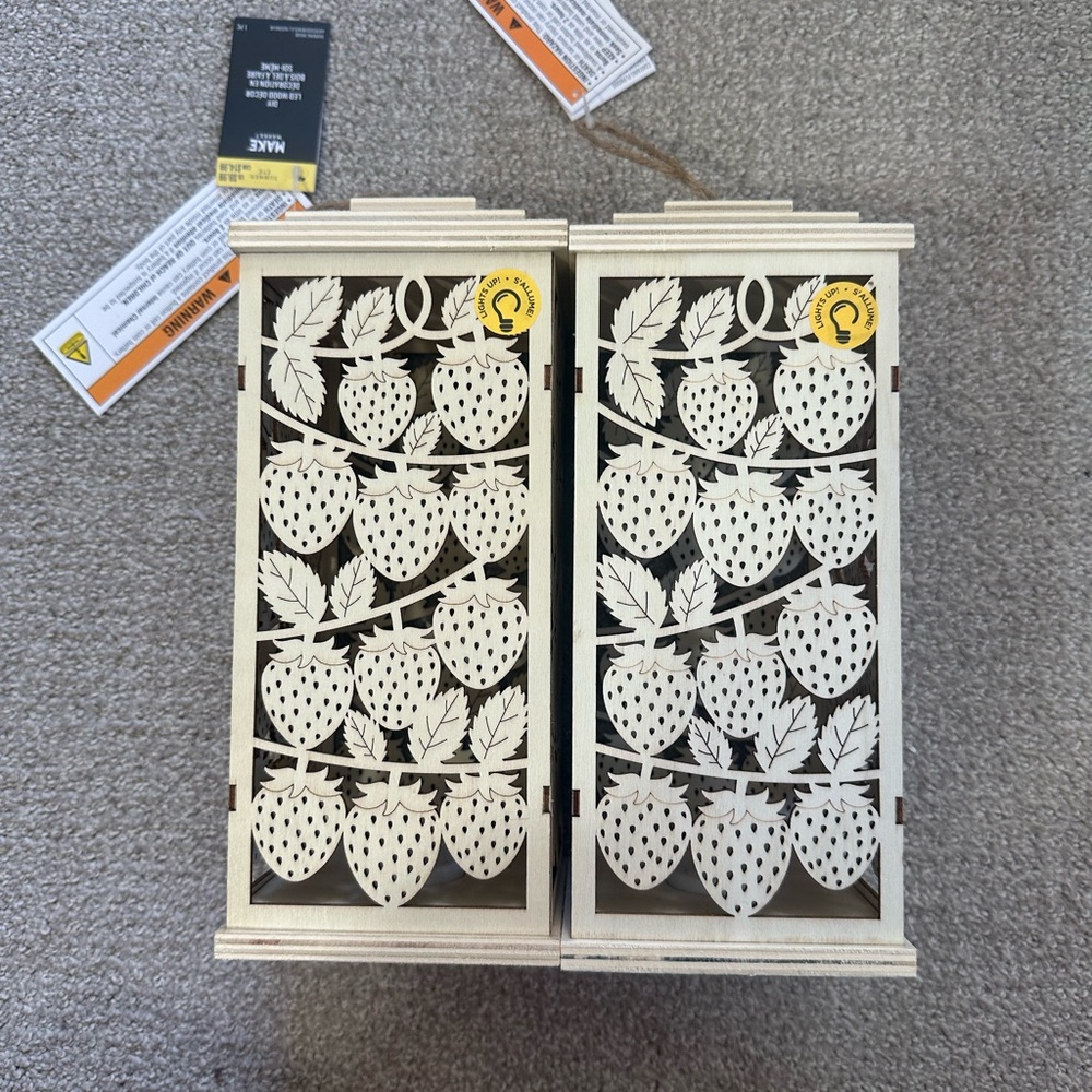 Strawberry Design Wooden Lanterns